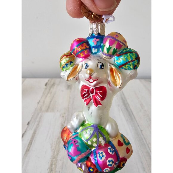Radko even dozen bunny rabbit egg ornament Easter Xmas tree - Picture 1 of 9